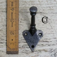 Arts & Crafts Coat Hook – Antique Iron 100mm Wall Mounted