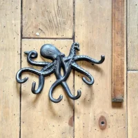 Octopus Wall Hook – Cast Iron Angled Head (200mm)