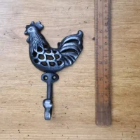 Cockerel Coat Hook – Rustic Cast Iron Wall Hook (95mm x 155mm)