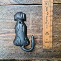 Dog Coat Hook – Cast Iron Decorative Wall Hook (60mm x 100mm)