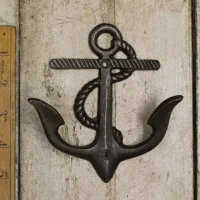 Anchor Coat Hook – Cast Iron Nautical Wall Hook (130mm, Antique Finish)
