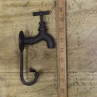Tap style coat hook antique iron