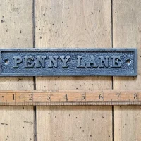 Pennt Lane Waal Plaque in cast antique iron