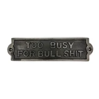 Too busy for bullshit plaque